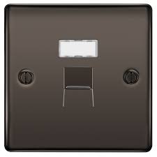 BG Nexus Metal Black Nickel - 1G RJ45 Socket