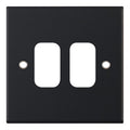 Selectric SGRID360-245 2 Aperture Modular Plate – 5M – Matt Black