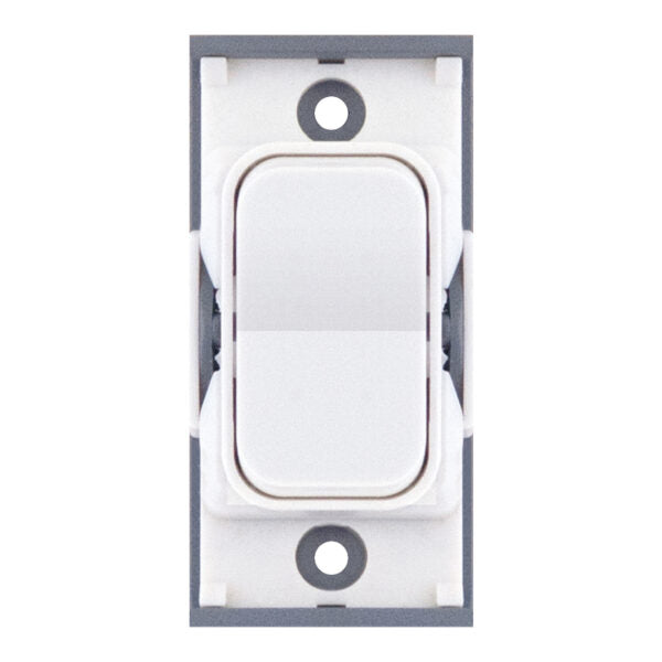 Selectric SGRID360-400 20 Amp Centre Off Retractive Modular Switch – White with White Insert