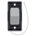 Selectric SGRID360-491 Retractive On / Off Switch – Satin Chrome with Black Insert