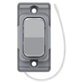 Selectric SGRID360-492 Retractive On / Off Switch – Satin Chrome with Grey Insert