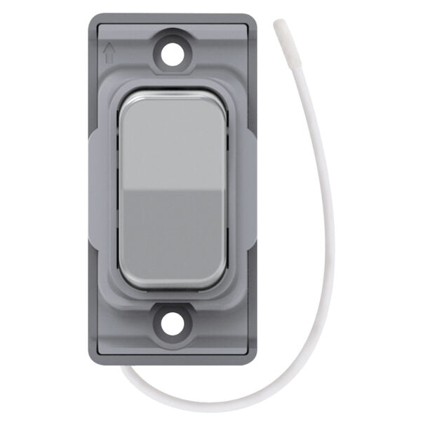 Selectric SGRID360-492 Retractive On / Off Switch – Satin Chrome with Grey Insert