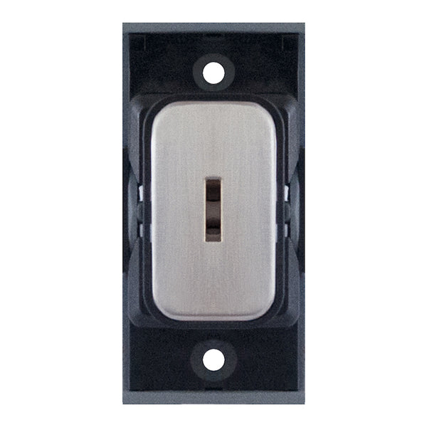 Selectric SGRID360-50 20 Amp DP 1 Way Key Switch – Satin Chrome with Black Insert