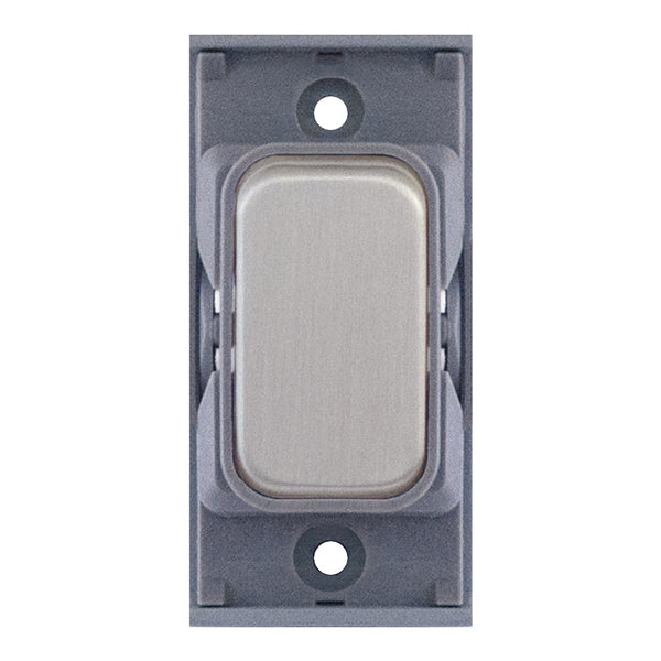 Selectric SGRID360-56 10 Amp 2 Way Modular Switch – Satin Chrome with Grey Insert
