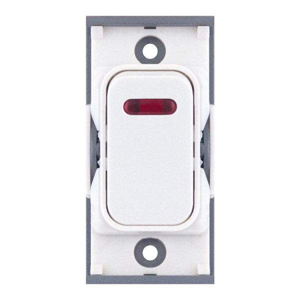 Selectric SGRID360-7 20 Amp DP Modular Switch with Neon – White with White Insert