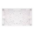 Selectric Smooth Back Box 2 Gang 25mm White