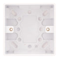 Selectric Smooth Plastic Back Box 1 Gang 25mm White