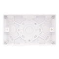 Selectric Smooth Back Box 2 Gang 47mm White