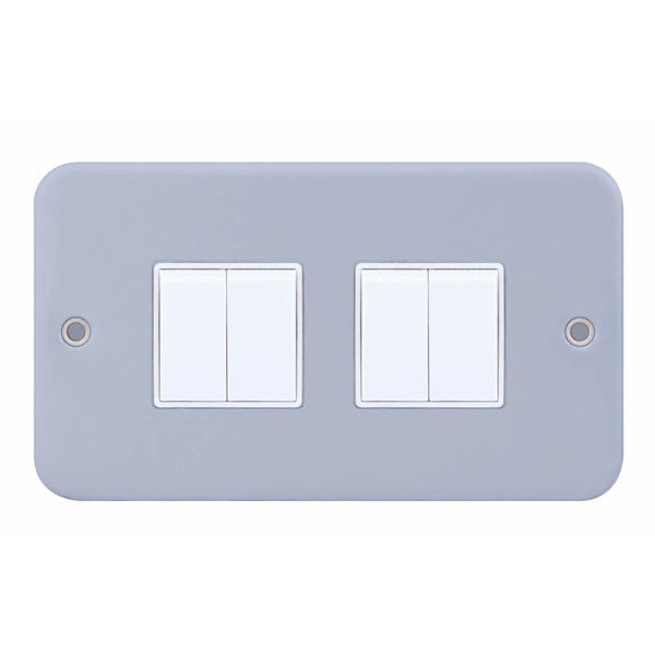 Selectric Metal Clad Light Switch 4G 2W