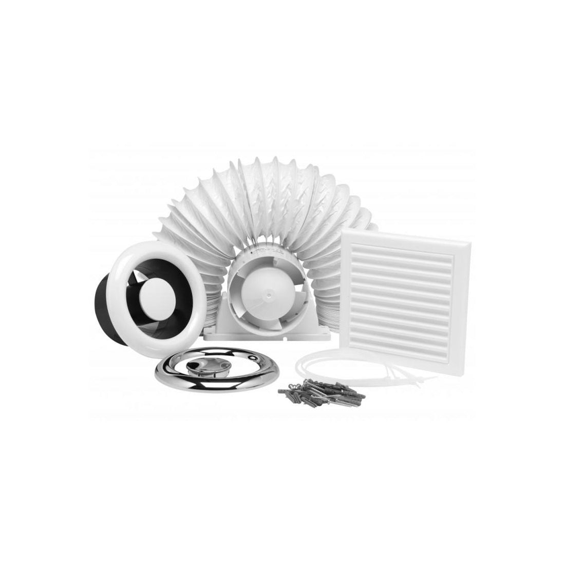 Xpelair AL100T 4" Axial Inline Bathroom Shower Extractor Fan Kit with Timer