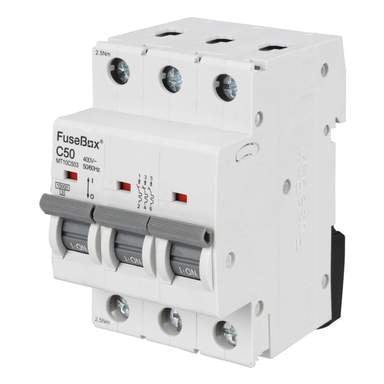 FuseBox MT10C503 Triple Pole Type C MCB 50A 10kA