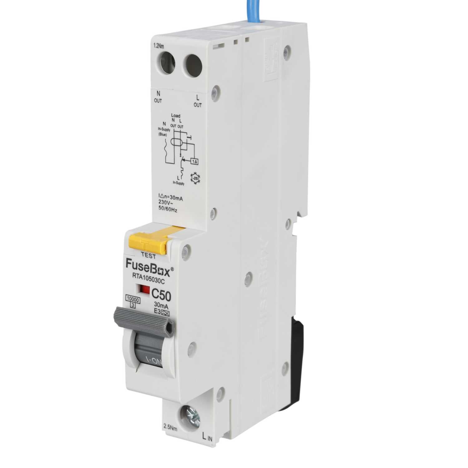 FuseBox RTA105030C RCBO 50A 30mA 10kA
