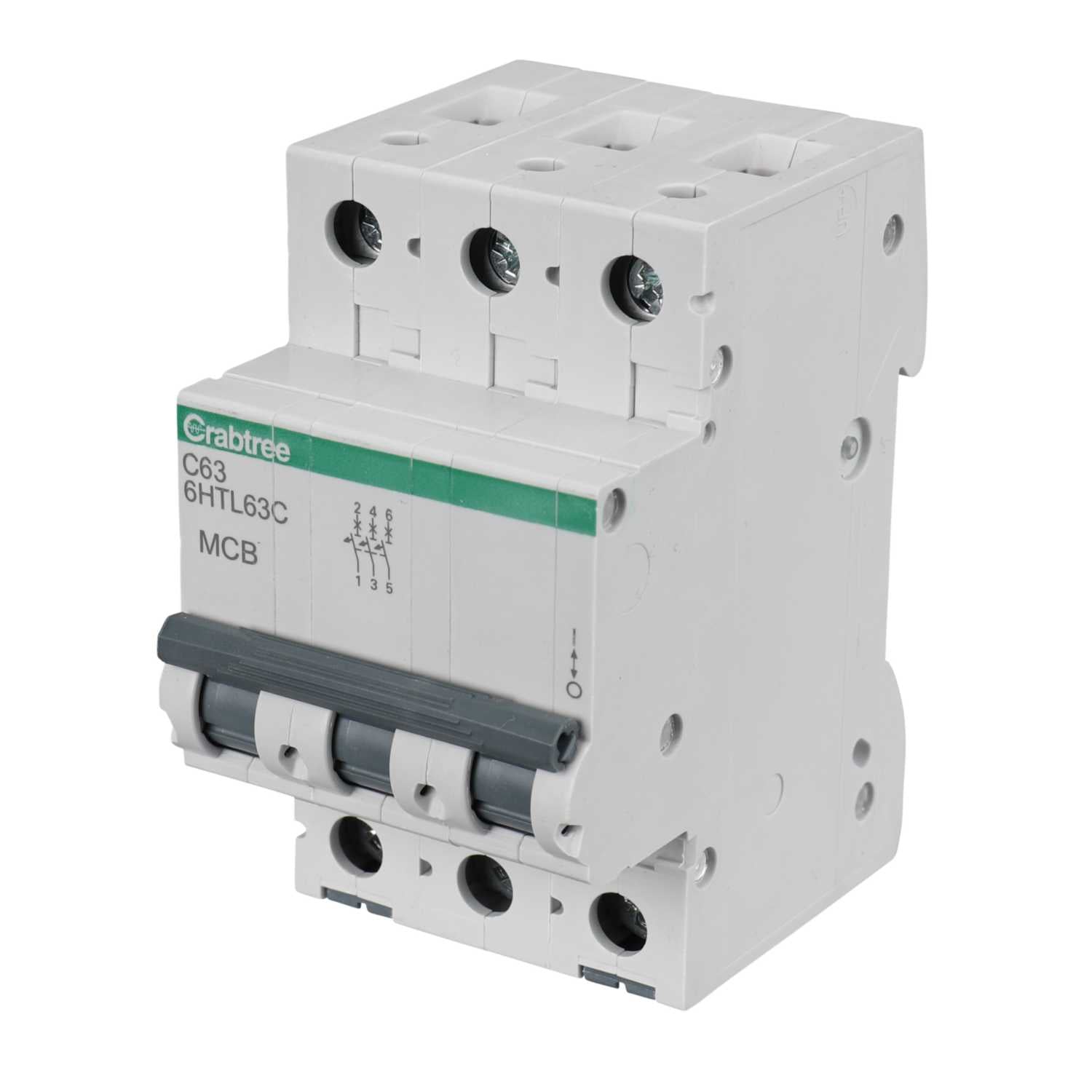 Crabtree 6HTL63C MCB Triple Pole Type C 63A 10kA