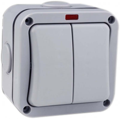Deligo IP66 Outdoor Switch 2 Gang 20A