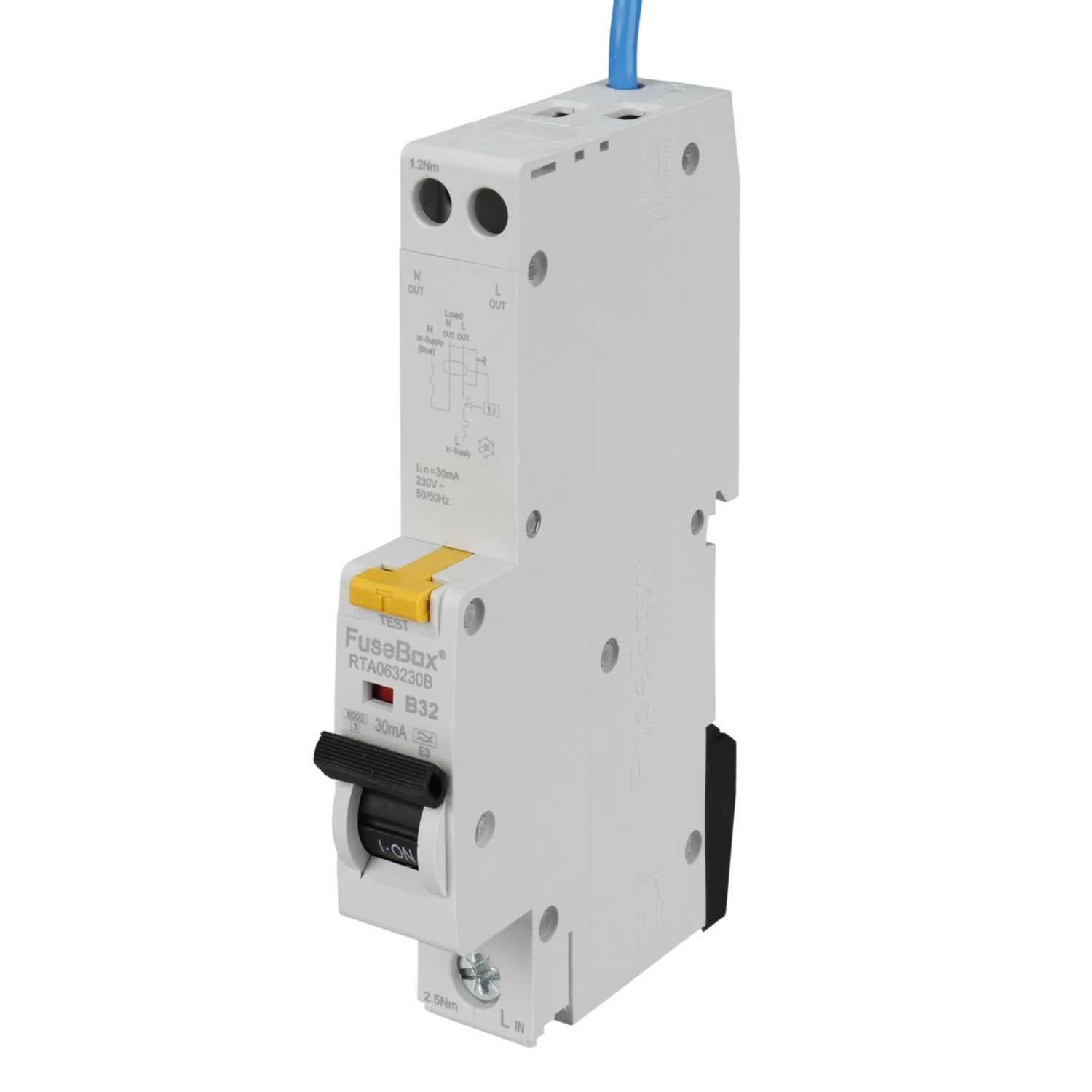 FuseBox RTA063230B RCBO SPN 32A 30mA 6kA
