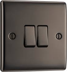 BG Nexus Metal - Black Nickel - Light Switch 2G 2 Way 20A 16AX