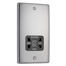 BG Nexus Metal Brushed Steel - Dual Voltage 115/240V - Black Insert