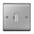 BG Nexus Metal - Brushed Steel 13A Unswitched Fused Connection Unit