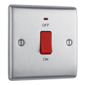 BG Nexus Metal Brushed Steel Cooker Control Unit & Neon 45A