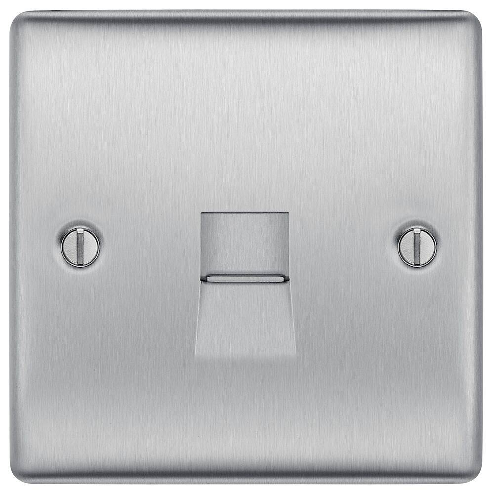 BG NPCBTM1 1 Gang Master Telephone Socket Polished Chrome