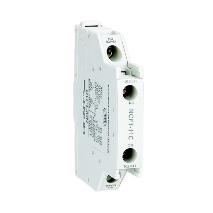 Chint Side Mount Aux Block, 1 N/O 1 N/C Contacts for 09-32A AC/DC