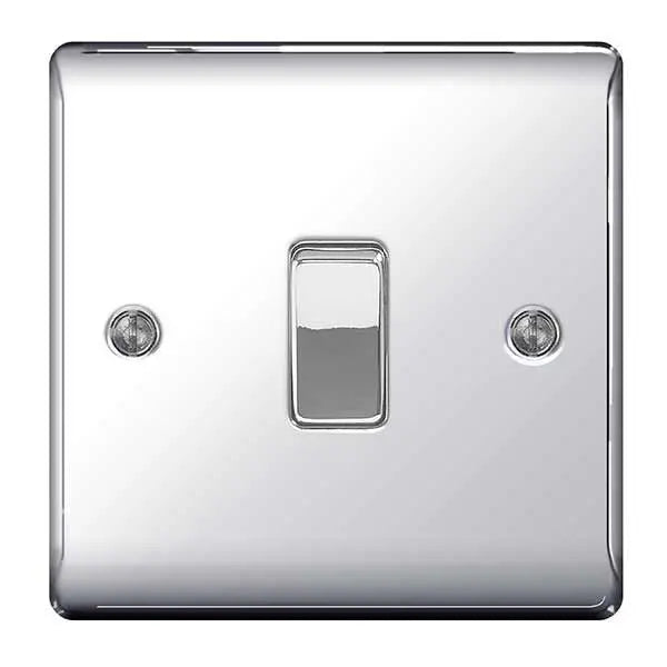BG Nexus Metal - Polished Chrome - Light Switch 1G Intermediate 20A 16AX