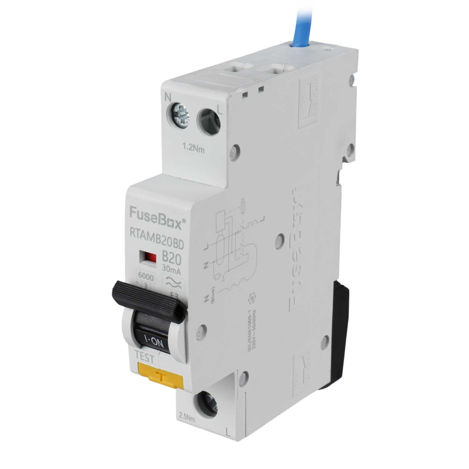 FuseBox RTAMB20 Mini RCBO 20A 6kA