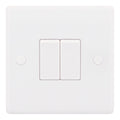 Selectric Smooth 10A Light Switch 2 Gang 2 Way
