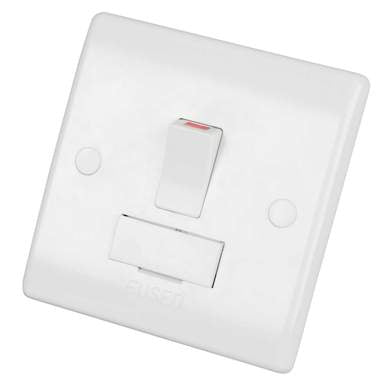 Selectric Smooth - 13A White Fused Connection Unit Unswitched