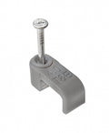 Grey Twin & Earth Clips 1.0mm (Box 100)