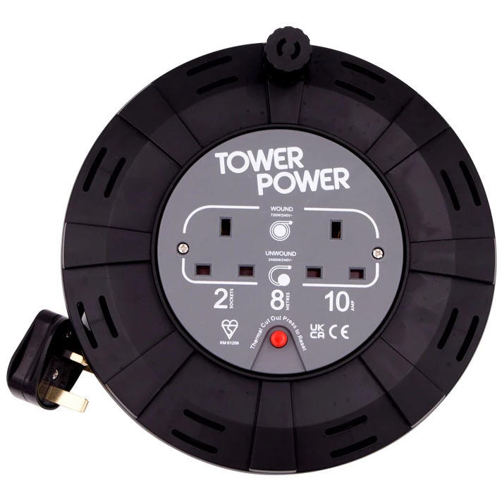 Tower 2 Socket 10A Cassette Reel (8M)